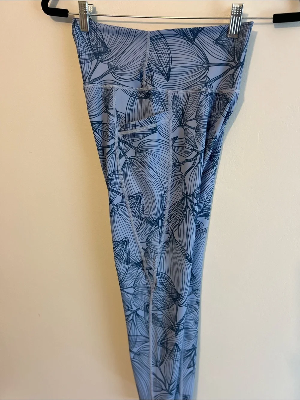 BuffBunny Limitless Legging Citrus Blue Floral-Leaf Print Leggings